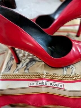 Red Patent Leather Stiletto Pumps